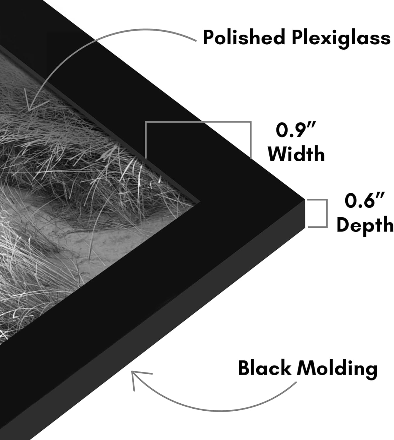 8x11 Picture Frame with Polished Plexiglass - Set of 5