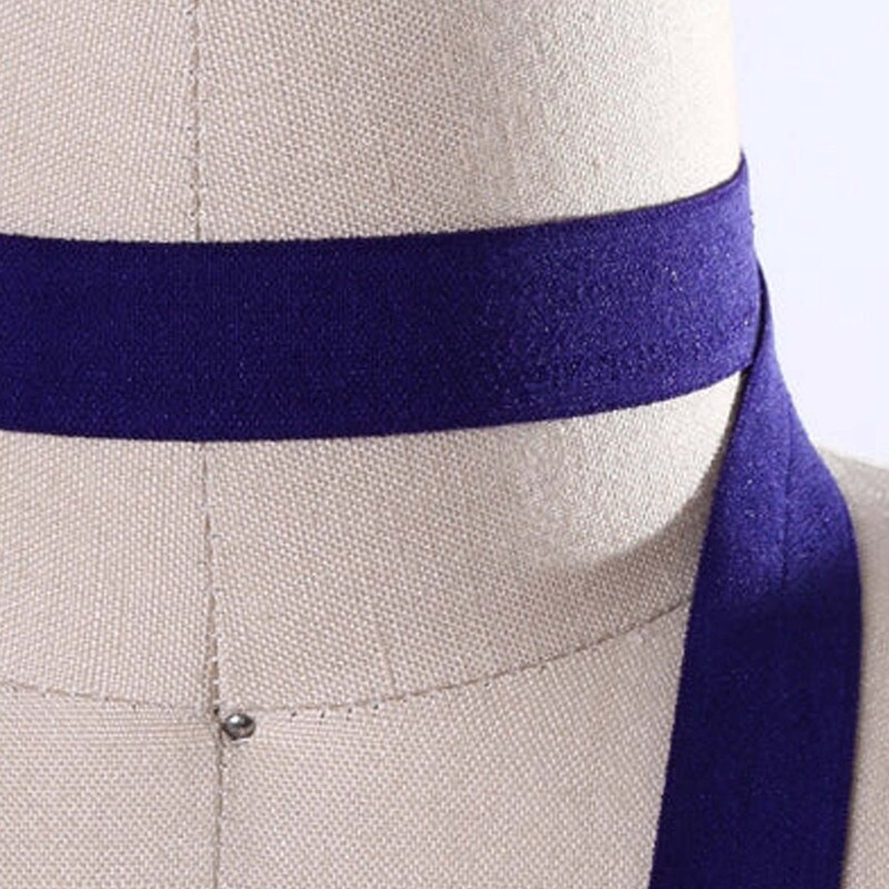 3 Yards Dark Purple Fold Over Elastic 5/8&#x22; Shiny Trim for Hairbands &#x26; Sewing