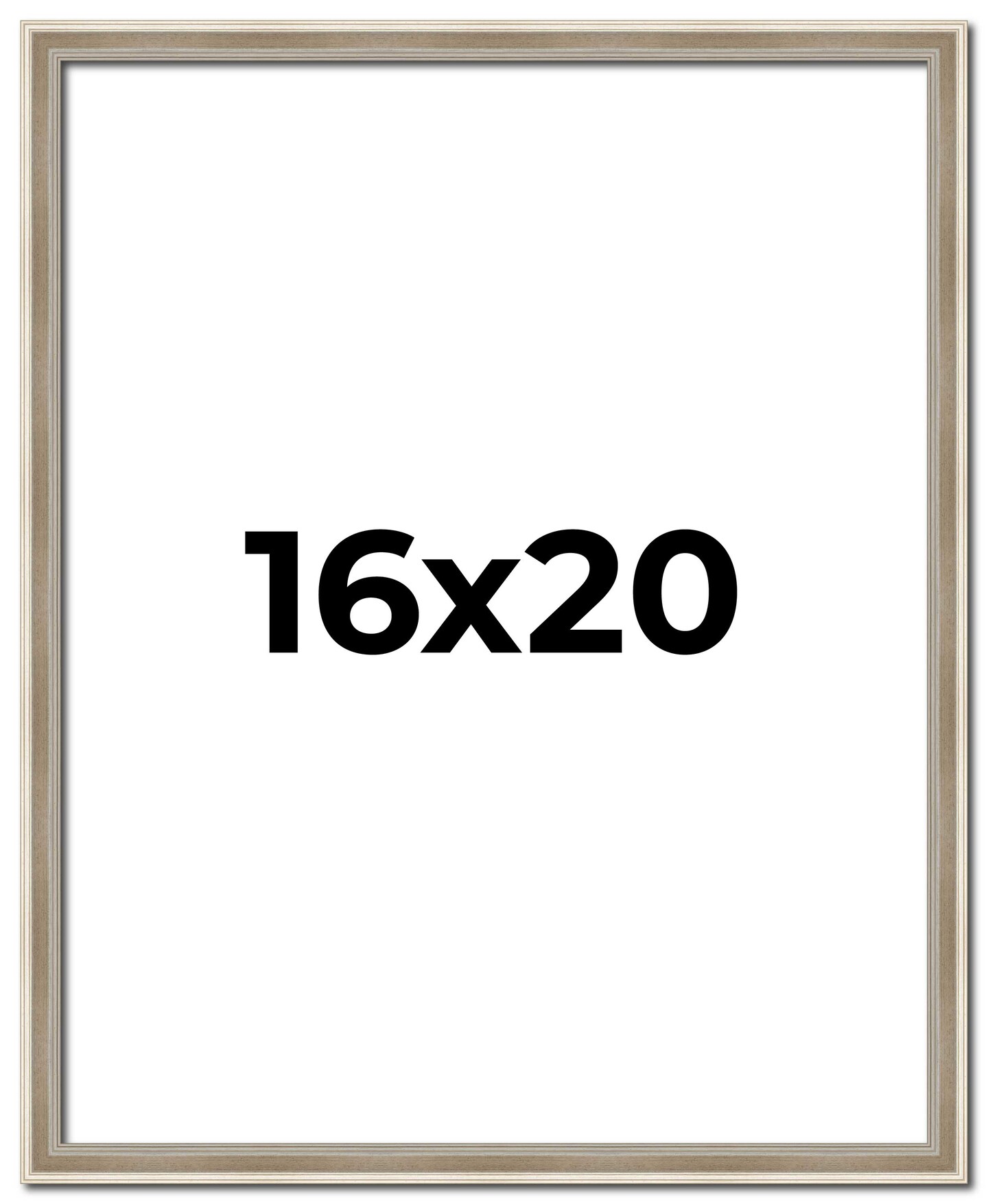 Classic Modern Silver Picture Frame - UV Acrylic, Foam Board Backing, Hanging Hardware