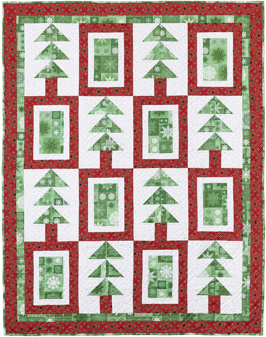 Quick Christmas 3-Yard Quilts Pattern - 8 Festive Designs for Lap, Twin, and Queen/King Sizes