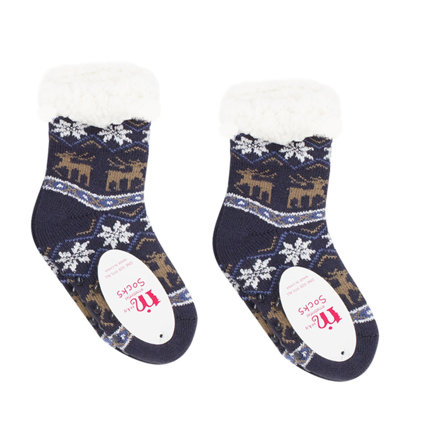 Boys Non Slip Winter Socks 1 Pair Assorted Color