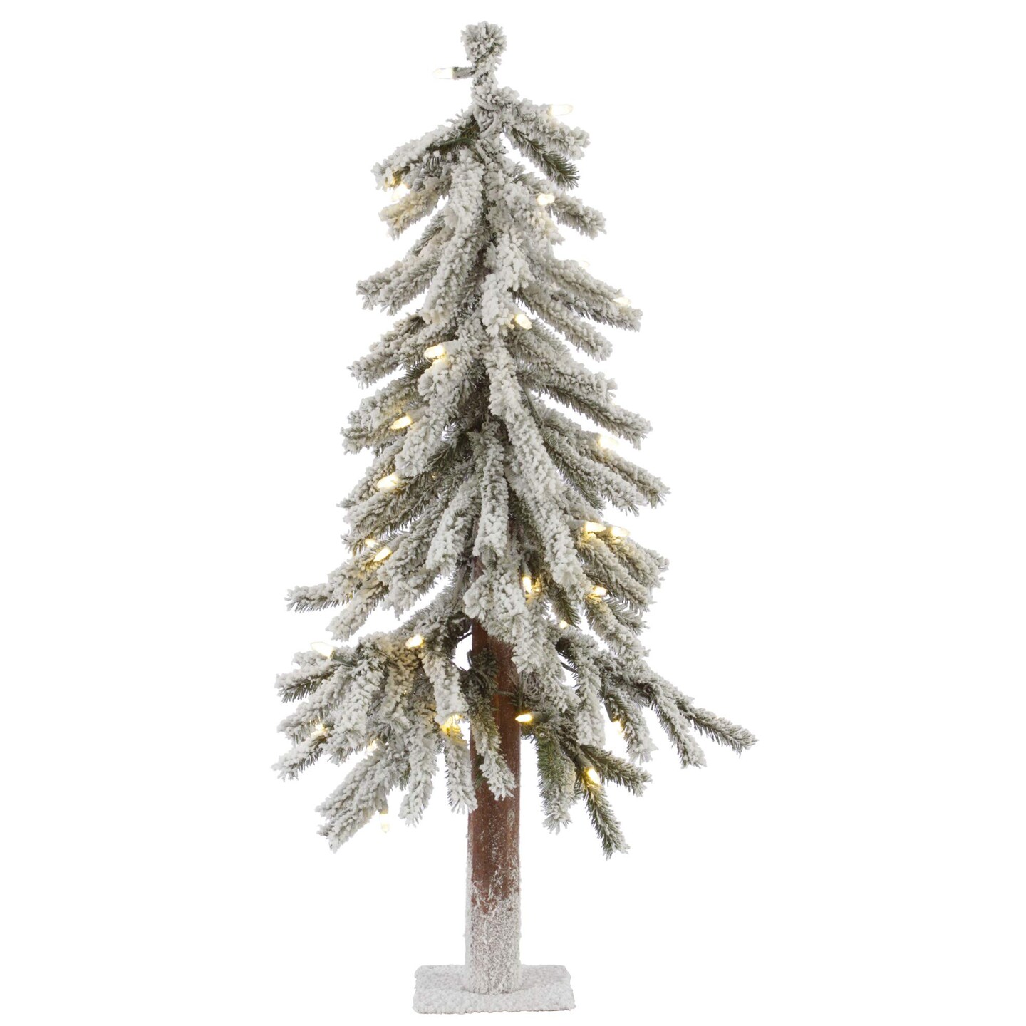 Vickerman 2&#x27; x 14&#x22; Flocked Alpine 72T 50WmWht LED - A807421LED
