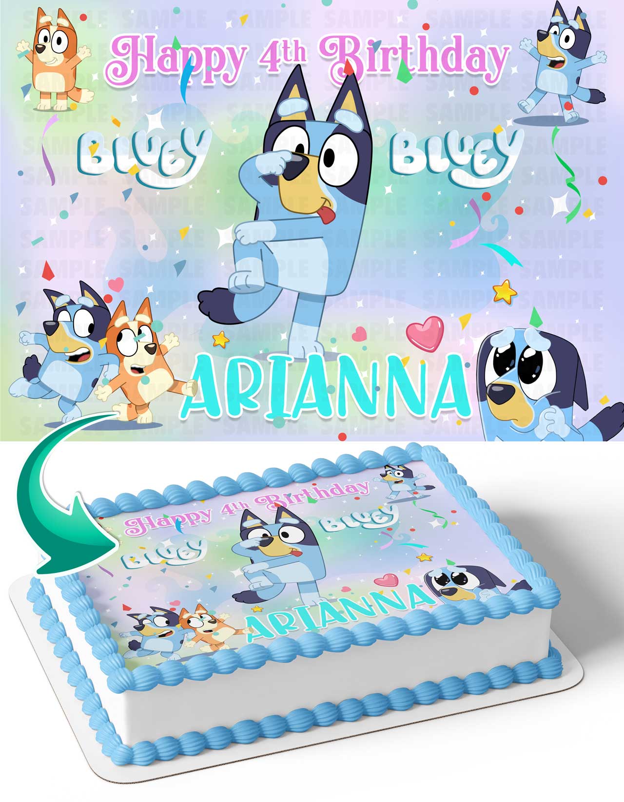 Bluey cake toppers edible - België