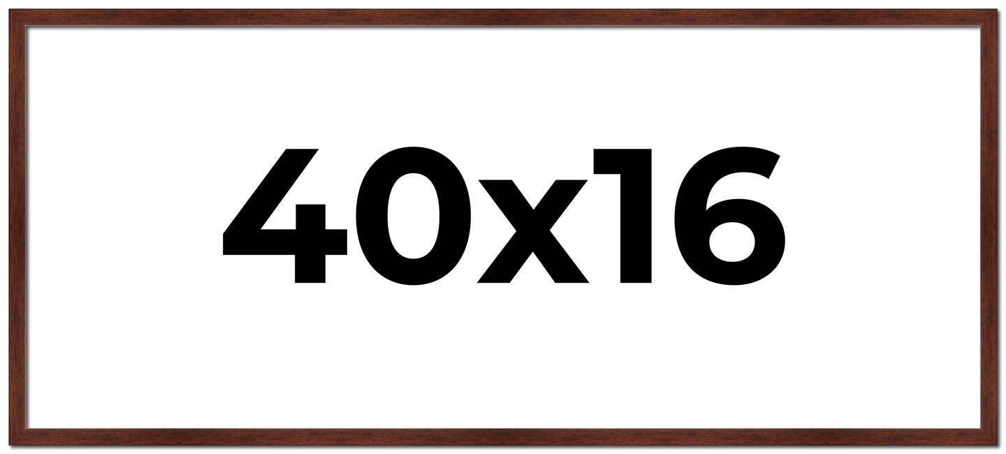 Panoramic Classic Modern Brown Frame - UV Acrylic, Foam Board Backing, Hanging Hardware