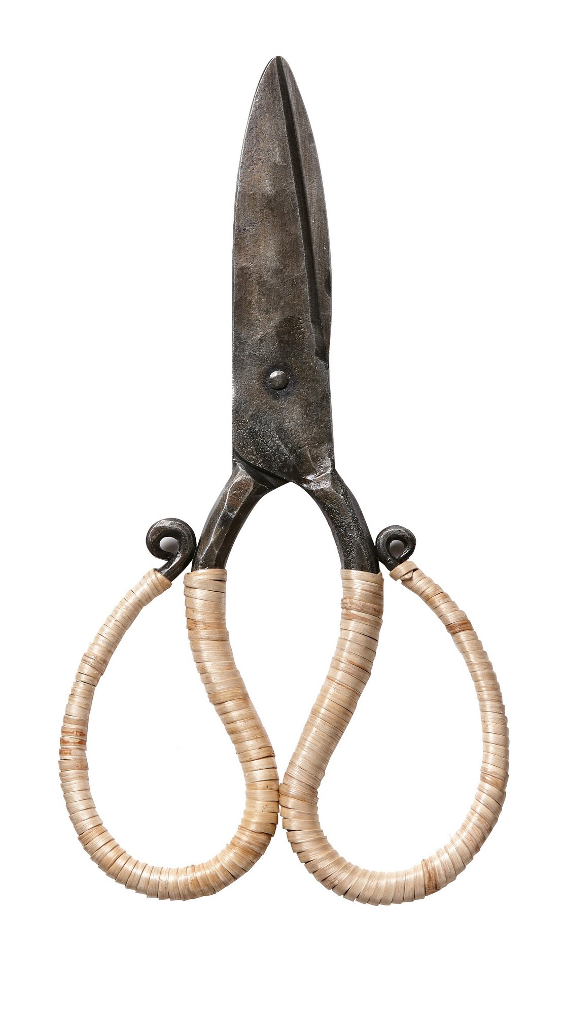 Cane Wrapped Forged Iron Scissors