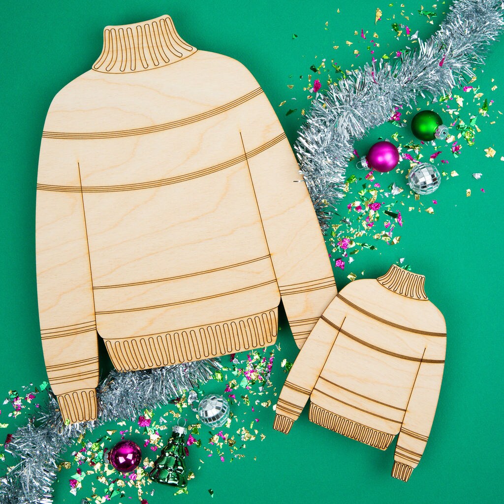 Christmas Wood Ugly Sweater Cutout, From 6&#x22;- 18&#x22; | Woodpeckers