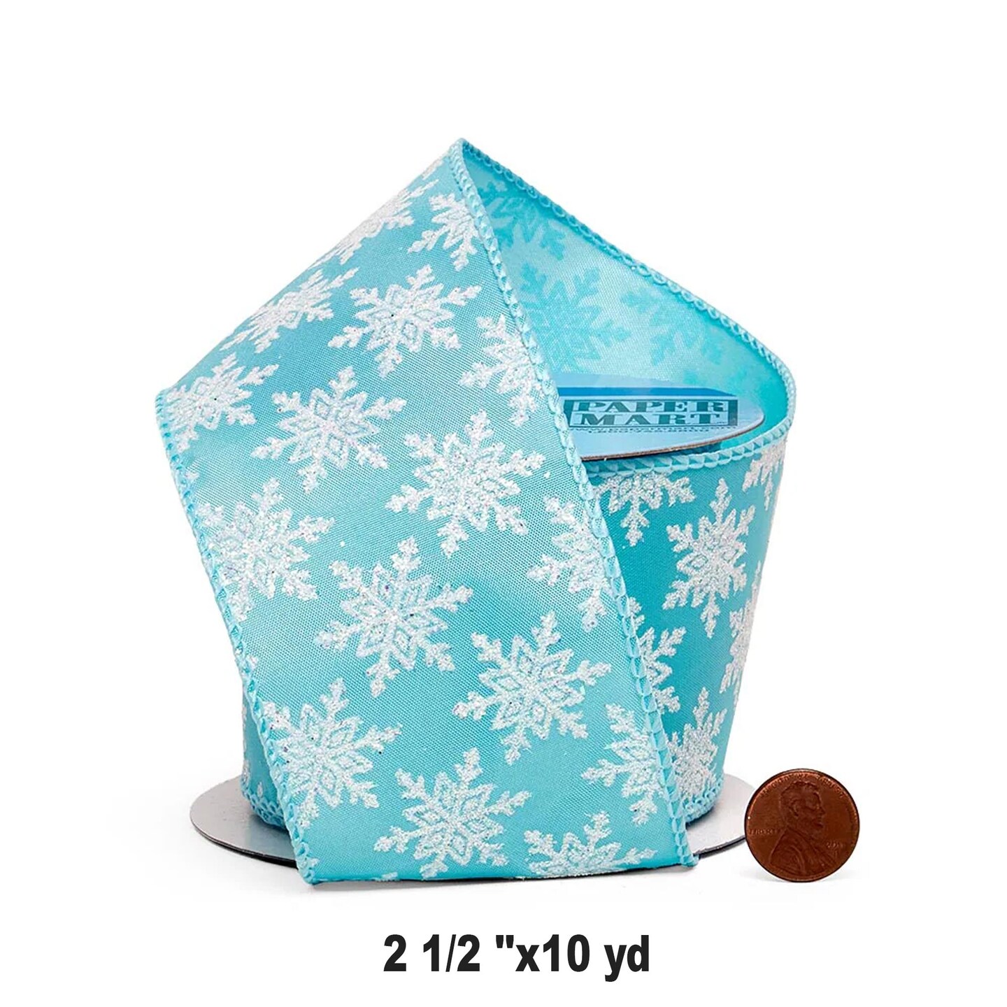 Elegant Christmas Ribbon 2.5" x 10 Yards Decorative Holiday Ribbon, 1 Roll