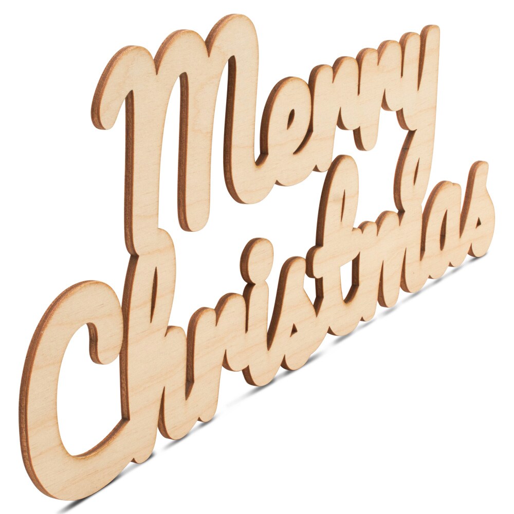 Script Wood &#x201C;Merry Christmas&#x22; Cutout, From 12&#x22;- 22&#x22; | Woodpeckers