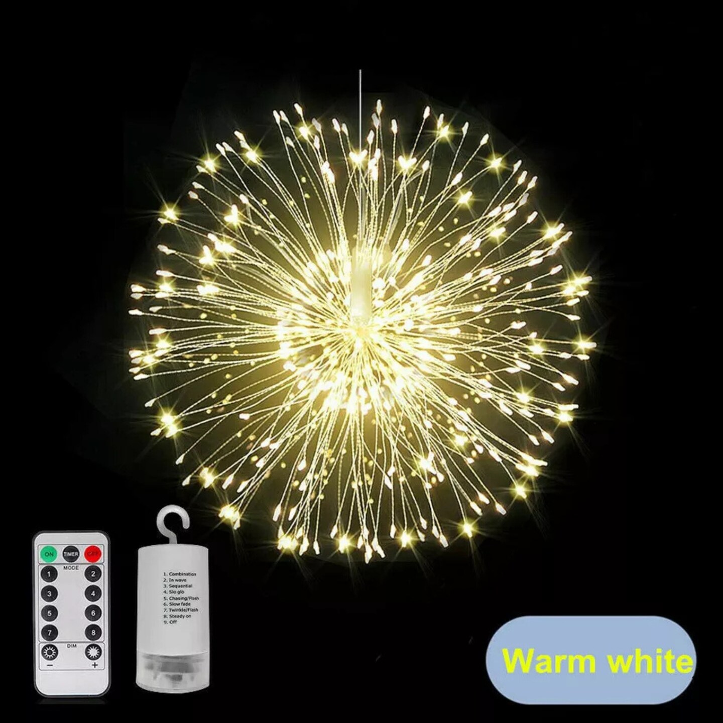 Kitcheniva Solar 150 LED Hanging Firework String Light Christmas Decor