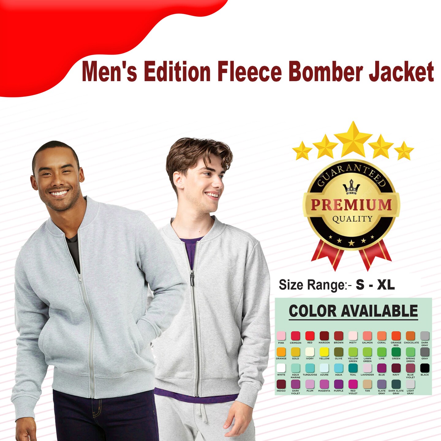 Men&#x27;s Edition Fleece Bomber Jacket