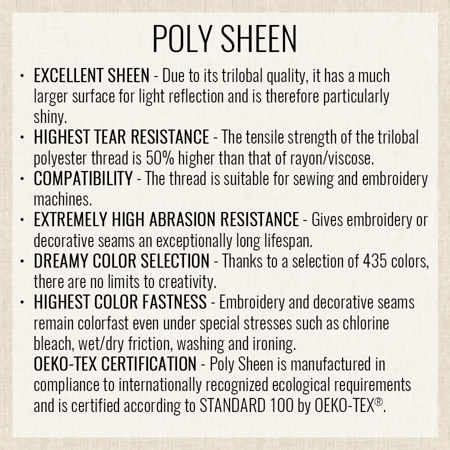 Caper Island (3406-6133) | Poly Sheen (200M / 220Y) | Mettler Thread