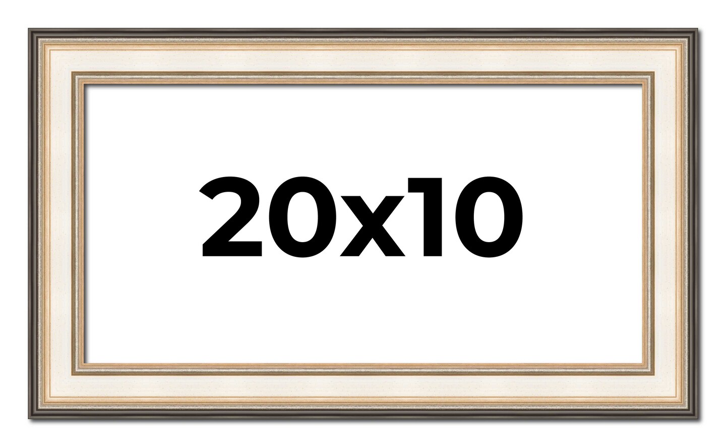 Panoramic Contemporary Silver Frame - UV Acrylic, Foam Board Backing, Hanging Hardware