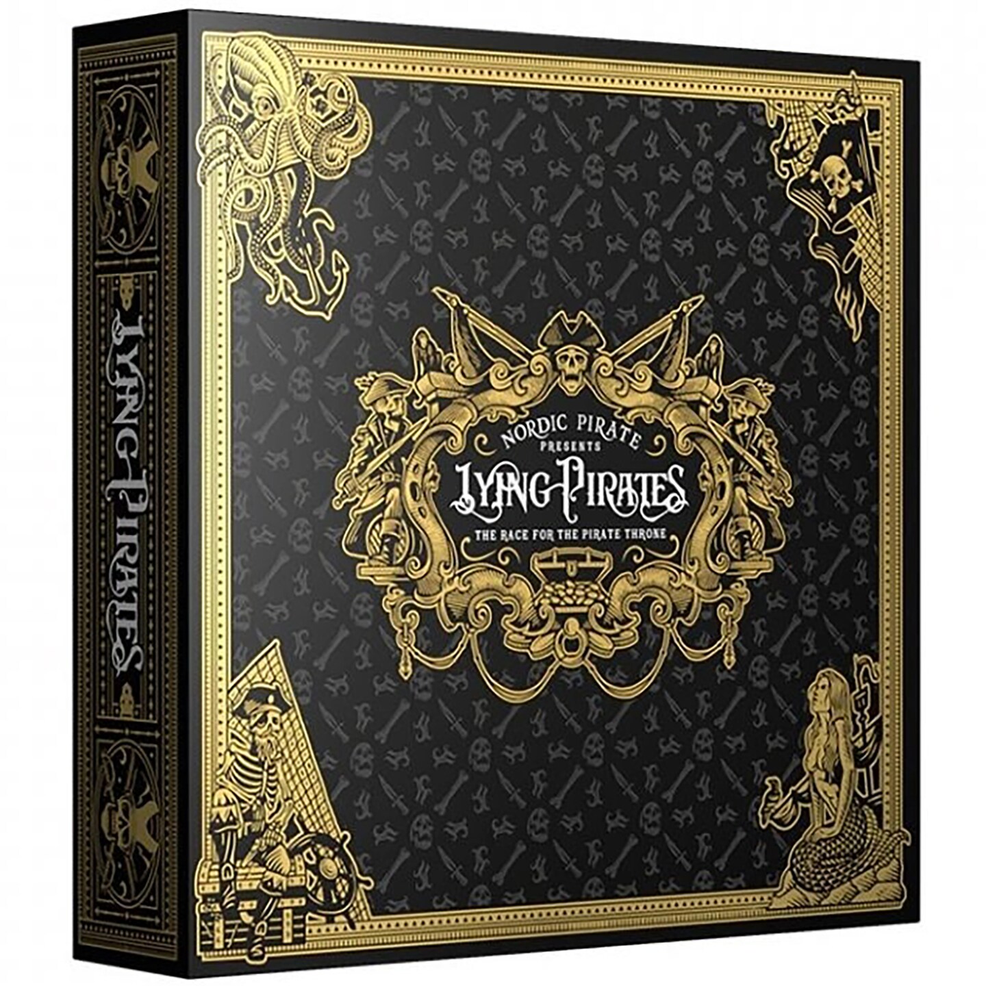 Nordic Pirate Games: Lying Pirates - Deluxe Edition - Dice Board Game, Bet-Sail-Action, Strategy &#x26; Luck, Fast-Paced Modular Play, Age 12+, 2-6 Players