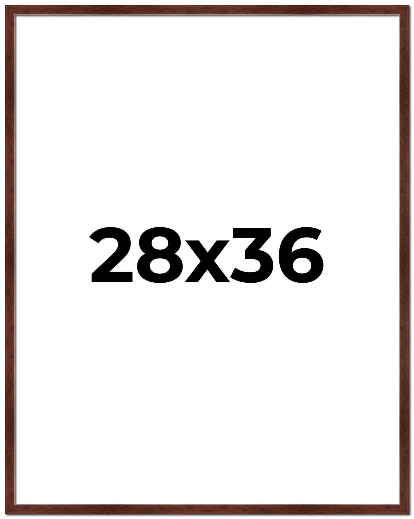 Classic Modern Brown Picture Frame - UV Acrylic, Foam Board Backing, Hanging Hardware