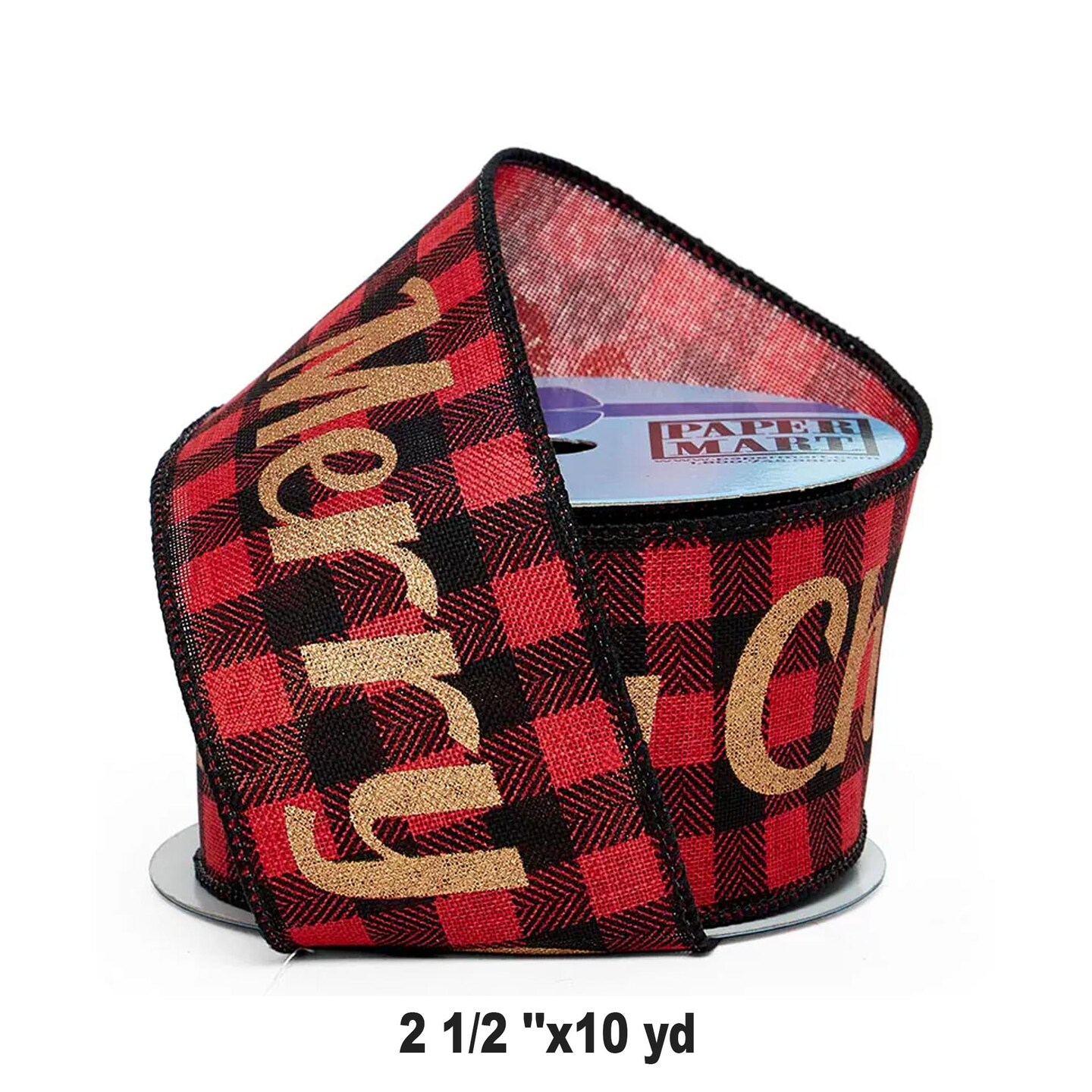 Clearance Sheer Organza Christmas Ribbon 2 1/2&#x22; x 10 yd 1 / ROLL