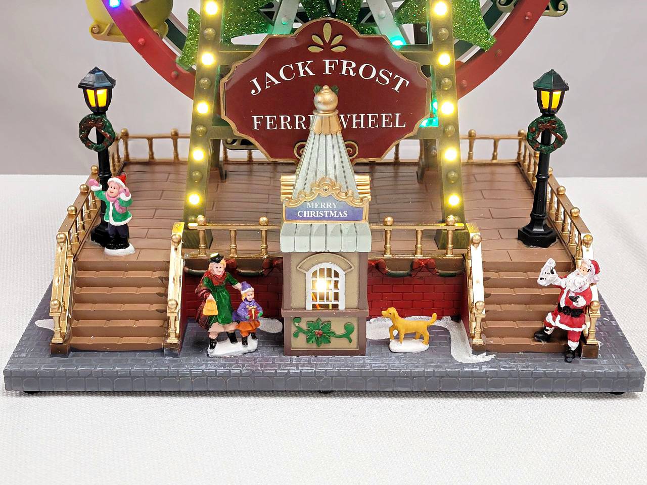 Santa&#x27;s Carousel Christmas Miniature. Ferry Wheel Christmas Village. Jack Frost Christmas Carousel