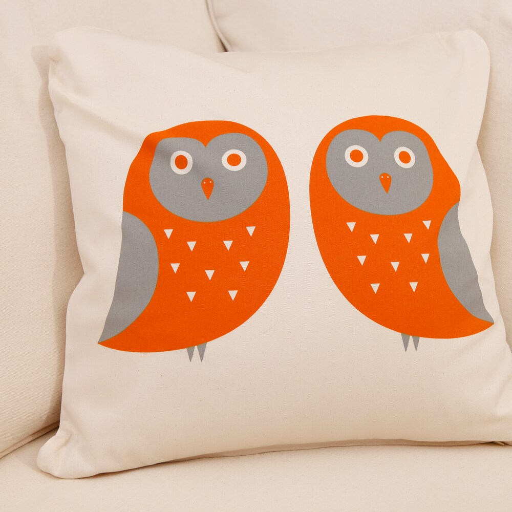 Orange Pillow, Orange and Grey Pillow Cover, Organic Throw Pillows, Tropical Pillow Covers, Asian Pillow Covers, Orange Decorative Pillows - image19