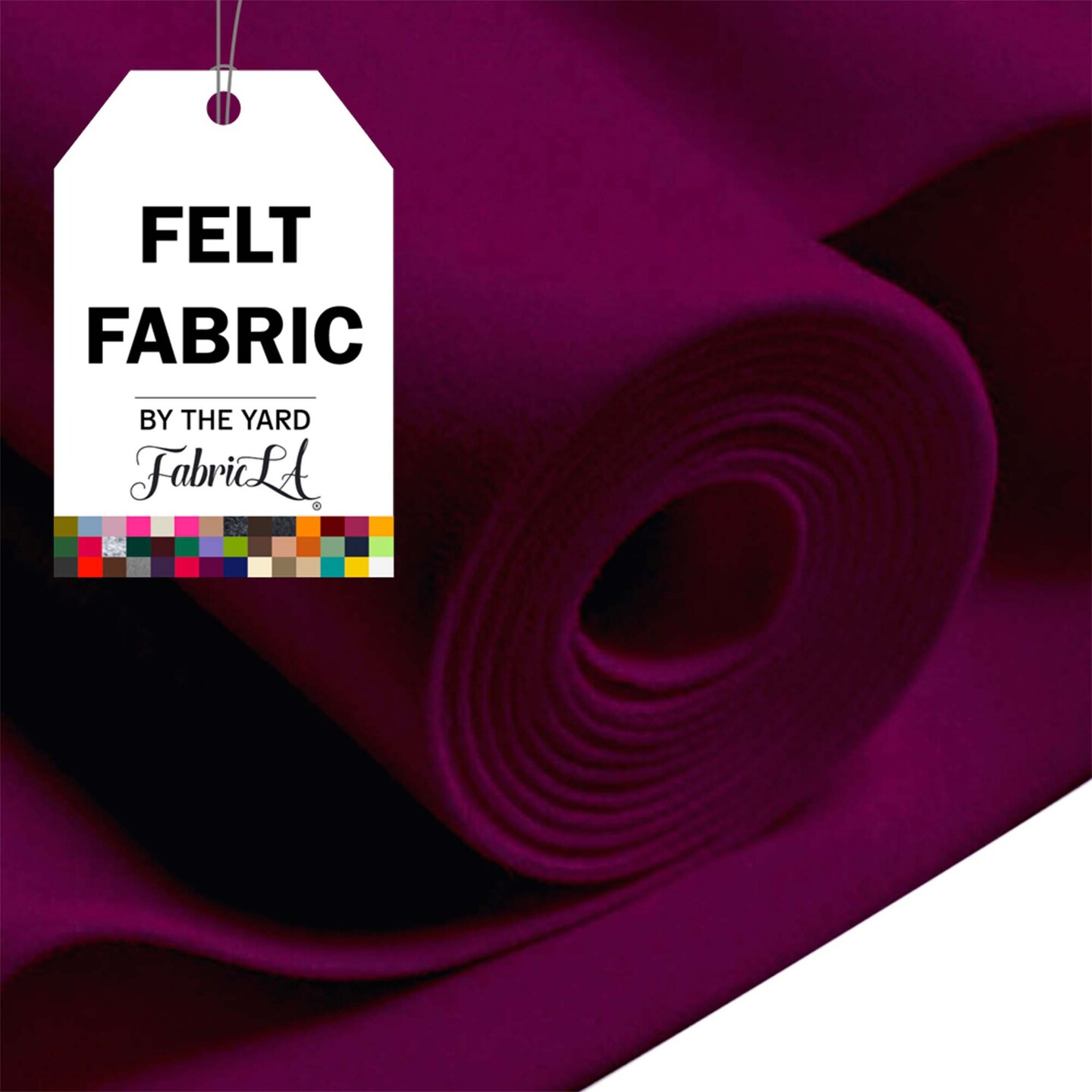FabricLA Craft Felt Fabric - 36&#x22; X 36&#x22; Inch Wide &#x26; 1.6mm Thick 1 Square Yard Felt Fabric - Use This Soft Felt for Crafts - Rose