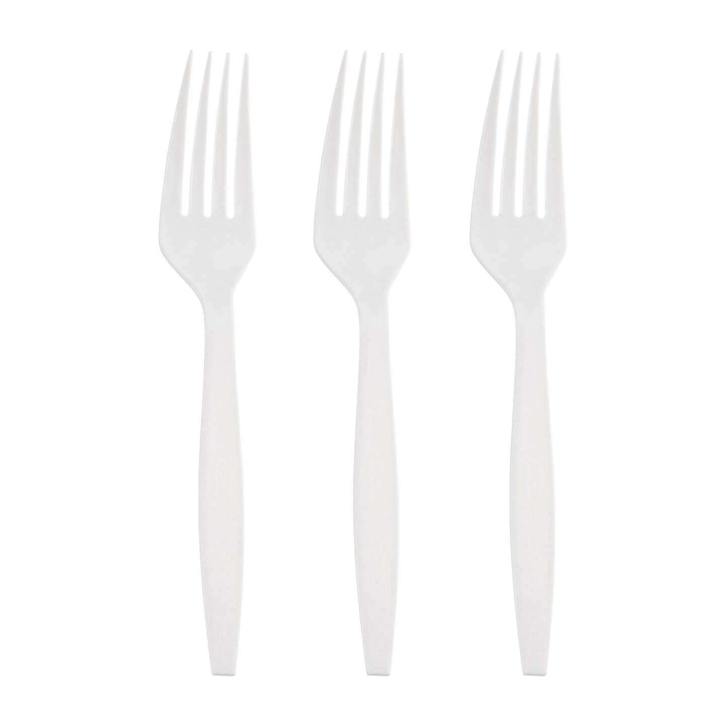 White Plastic Disposable Forks (1000 Forks)