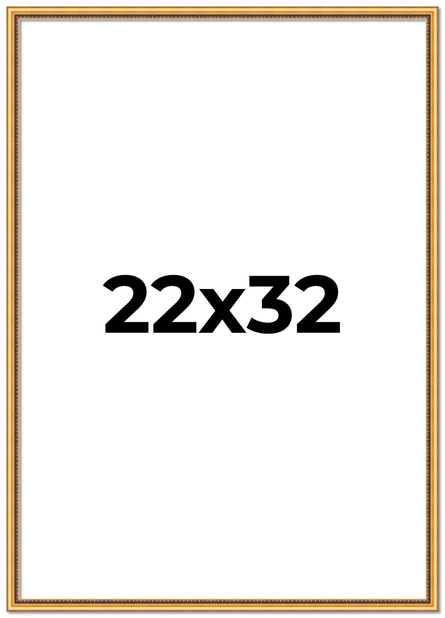 Classic Modern Gold Picture Frame - UV Acrylic, Foam Board Backing, Hanging Hardware