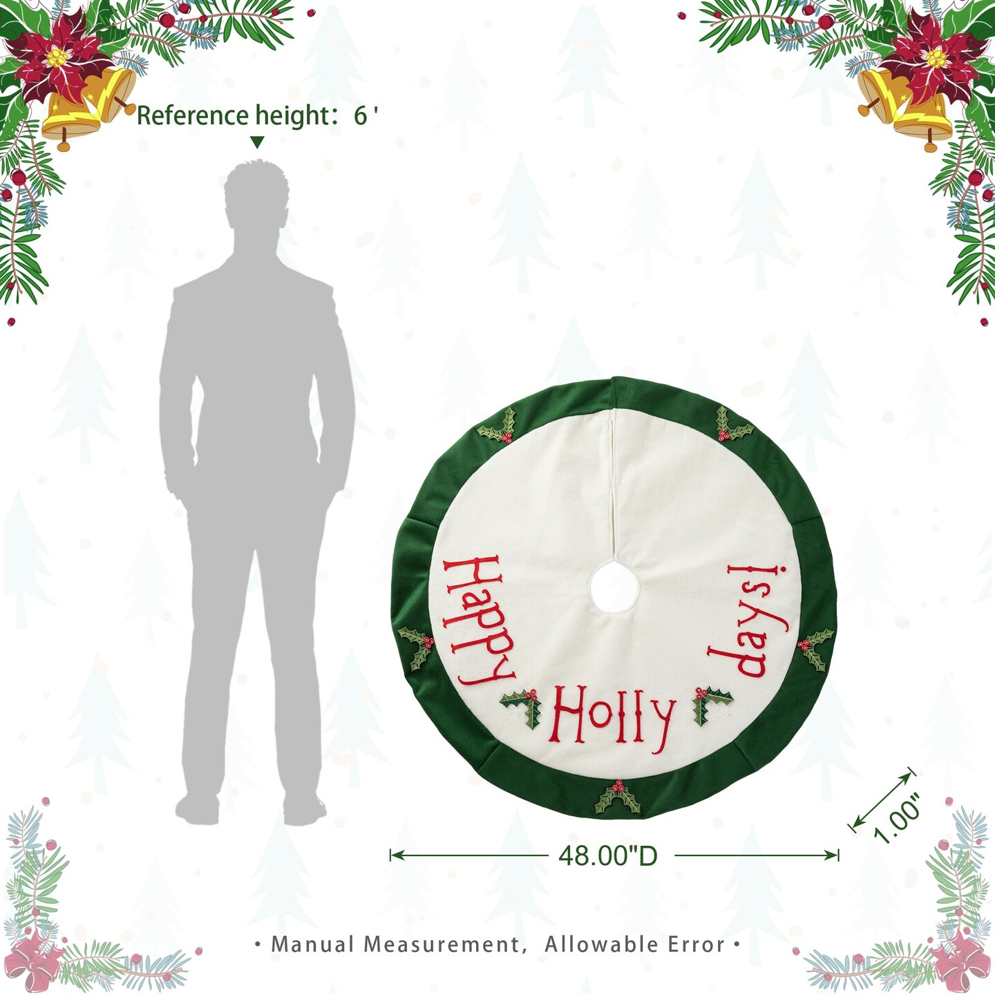48&#x22;D Christmas Tree Skirt