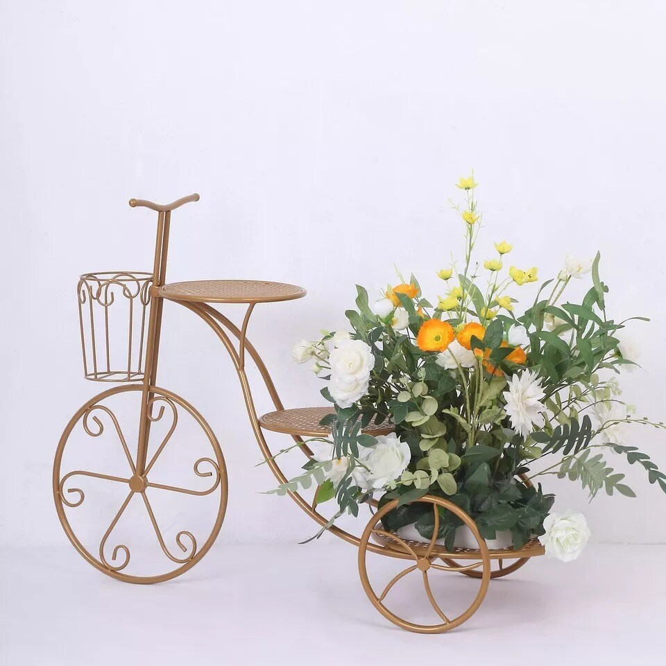 40 in Gold 3 Tier Metal Bicycle Cake Dessert Display STAND Party Decorations