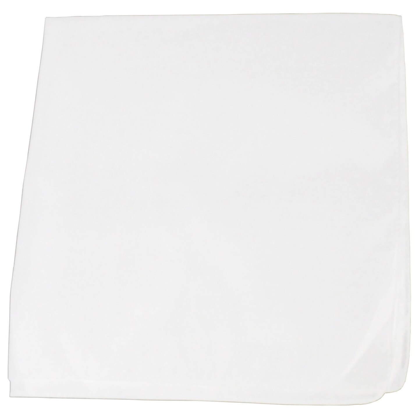 Qraftsy Set of 6 White Plain XL Large Bandanas for Men 27 in