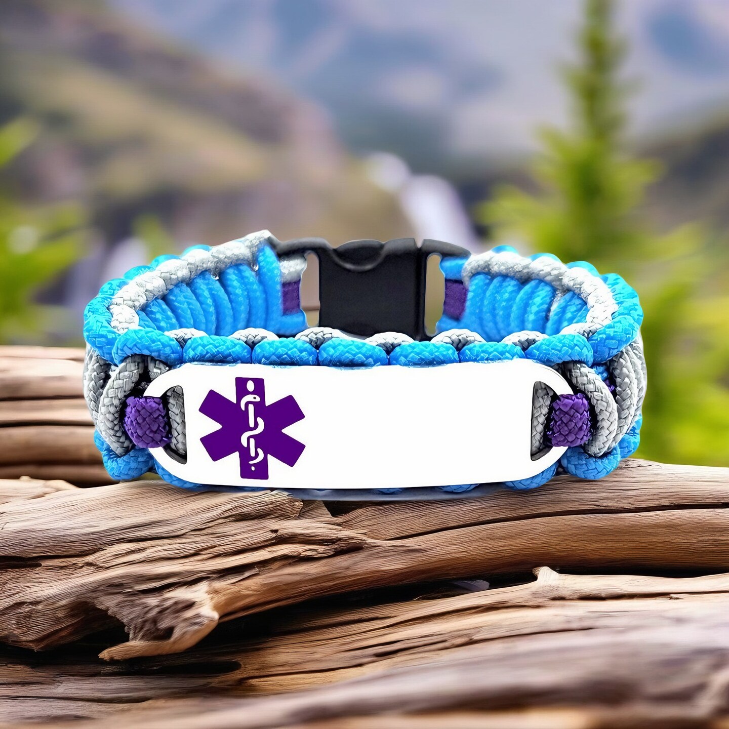 Thin 275 Paracord Medical Alert Bracelet for Kids or Adults – Engraved ...