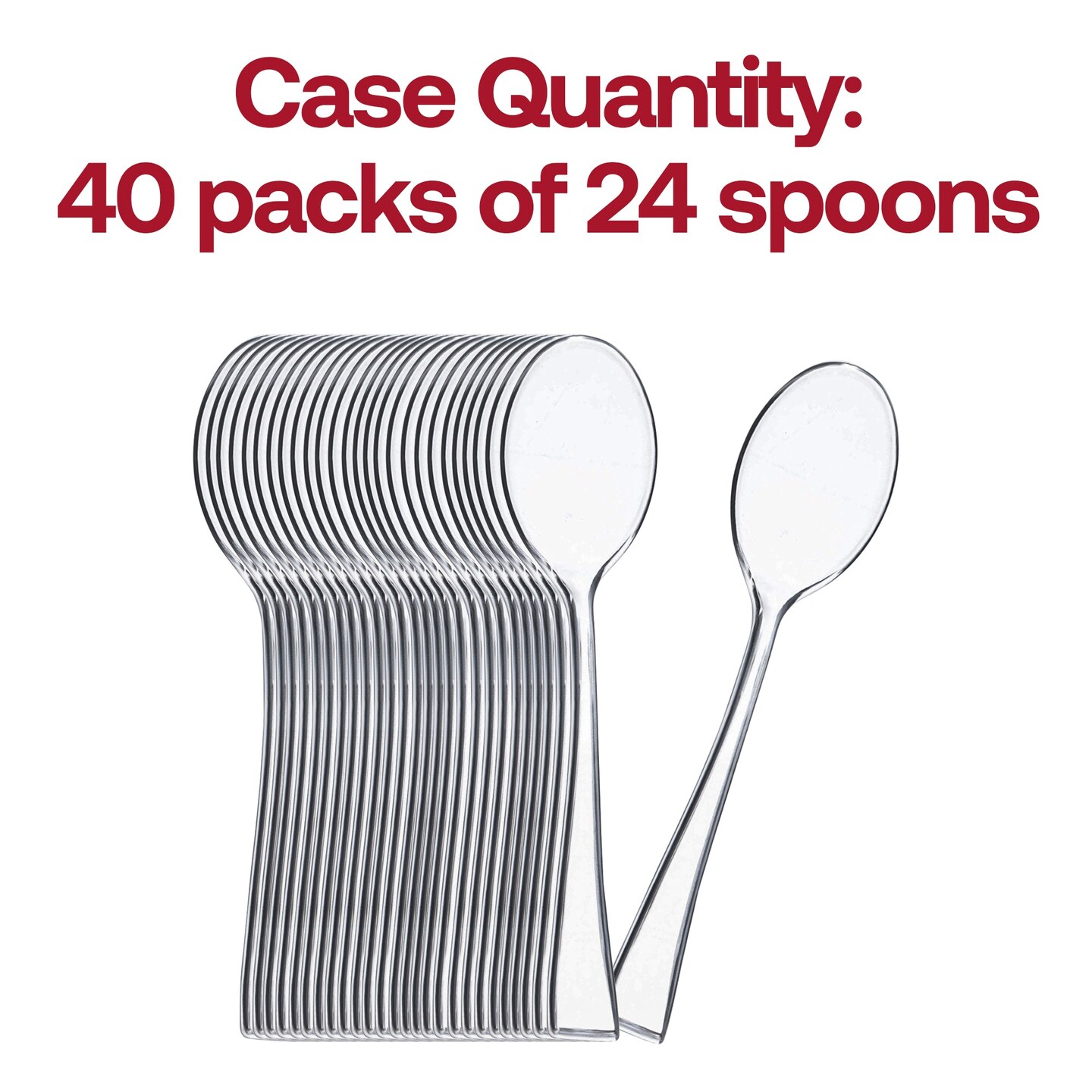 Clear Mini Plastic Disposable Tasting Spoons (960 Spoons)