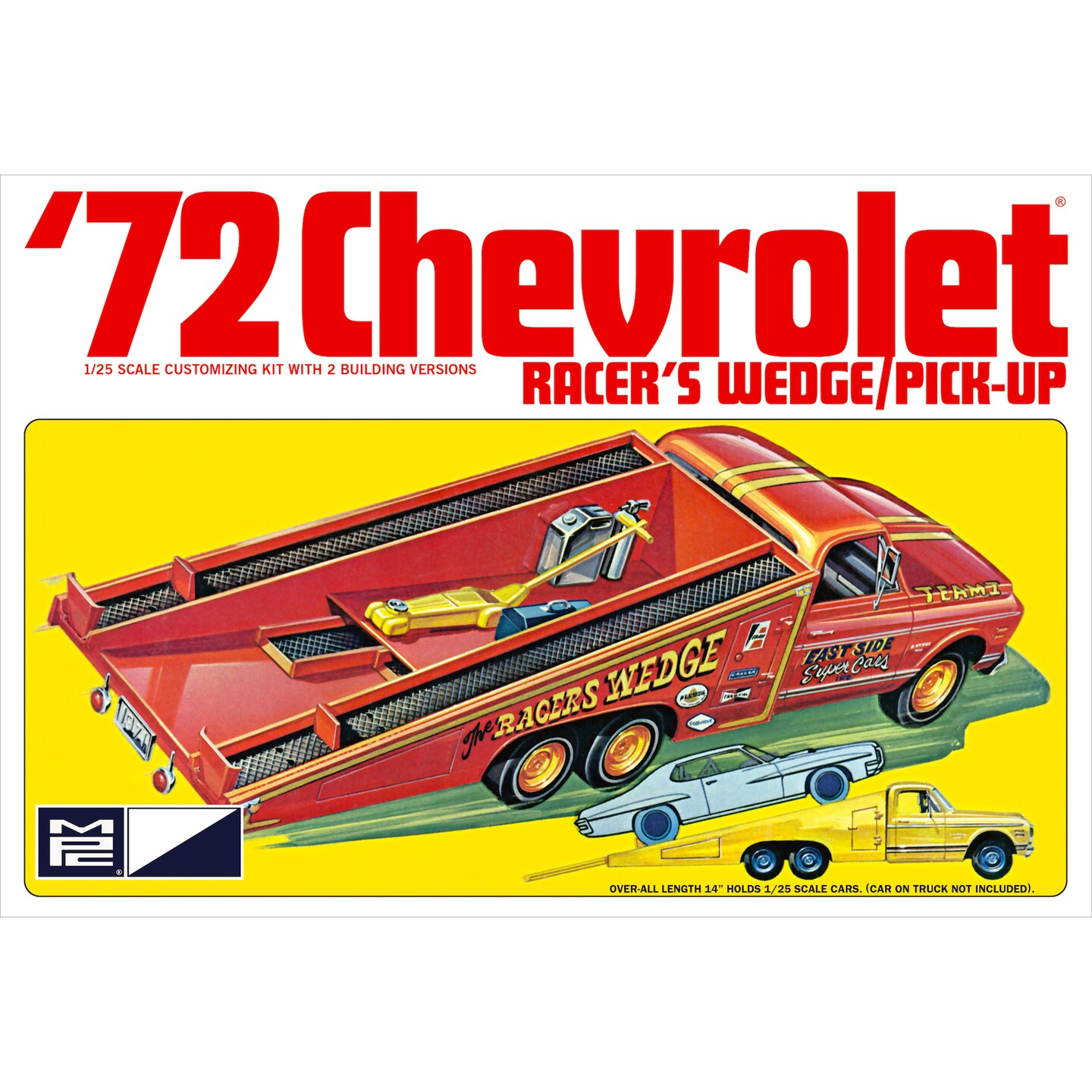 MPC: 1:25 Scale Model Kit - 1972 Chevy Racer's Wedge - 145+ Parts - Skill Level 2, Authentic Vehicle Building Kit, Replica Unpainted Pick-Up, Age 14+