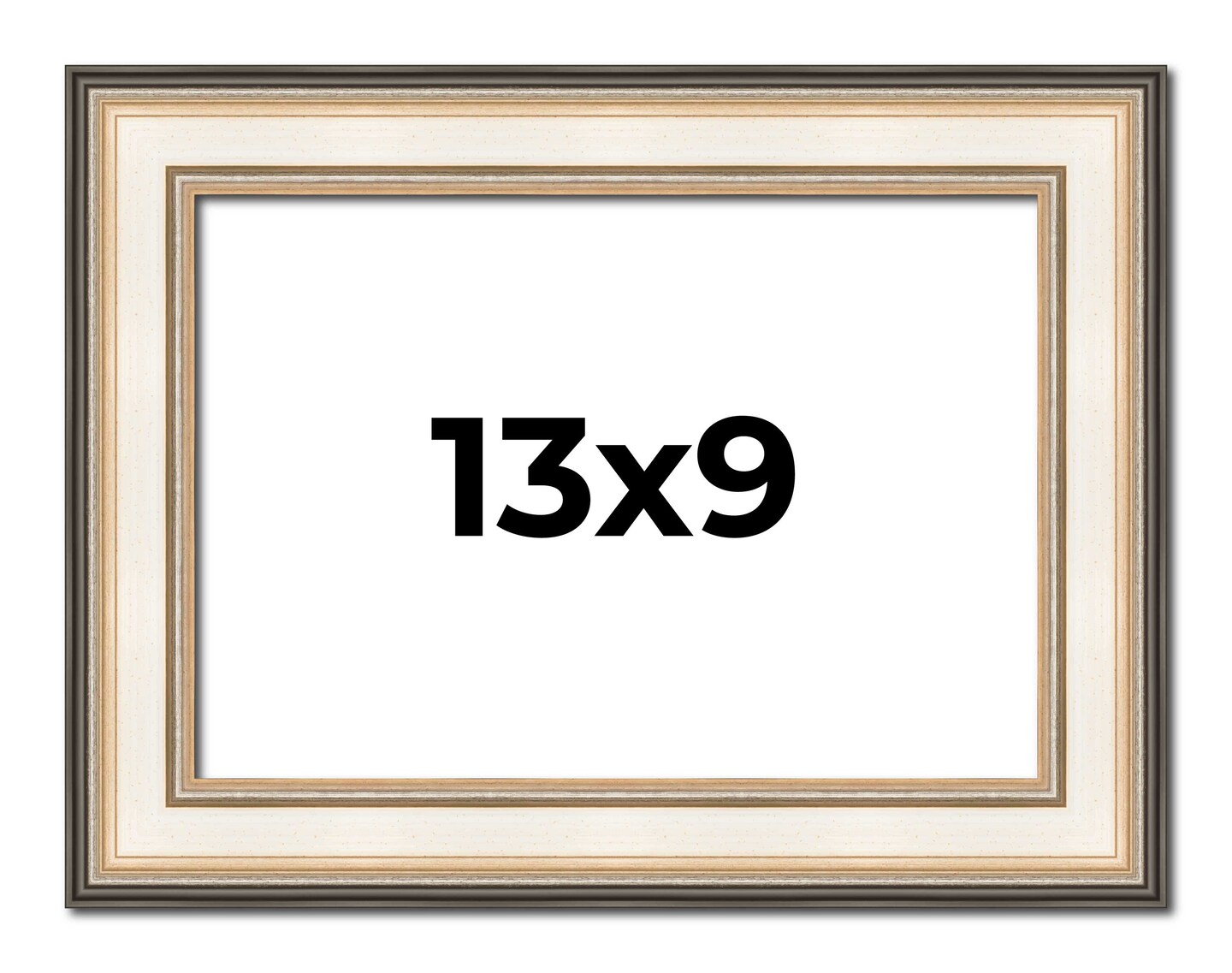 Photo Size Contemporary Silver Frame - UV Acrylic, Foam Board Backing, Hanging Hardware