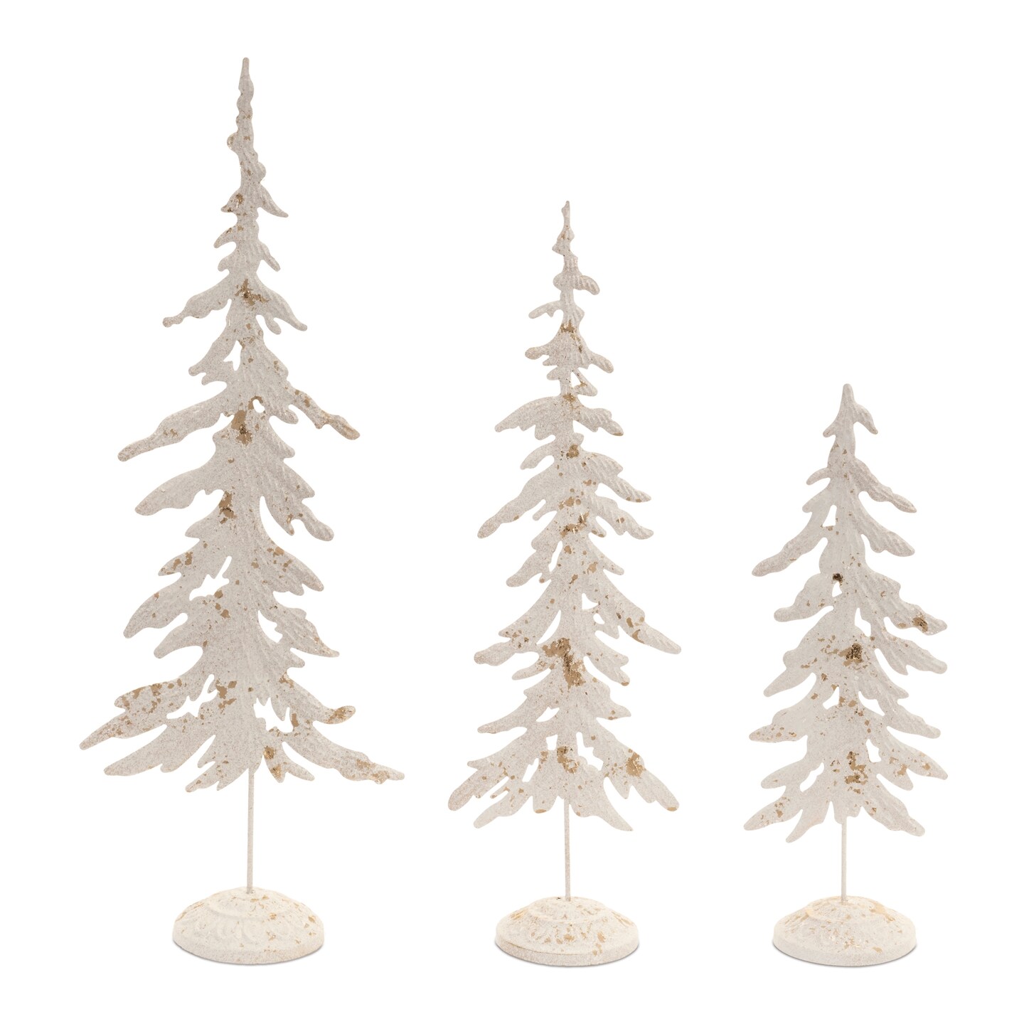 Melrose Pine Tree Metal Christmas Tabletop Decorations -  29.75&#x22; - Set of 3