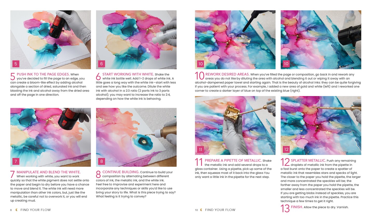 Find Your Flow: A Beginner's Guide to Unlocking Creativity through Intuitive Fluid Art with Alcohol Ink & More