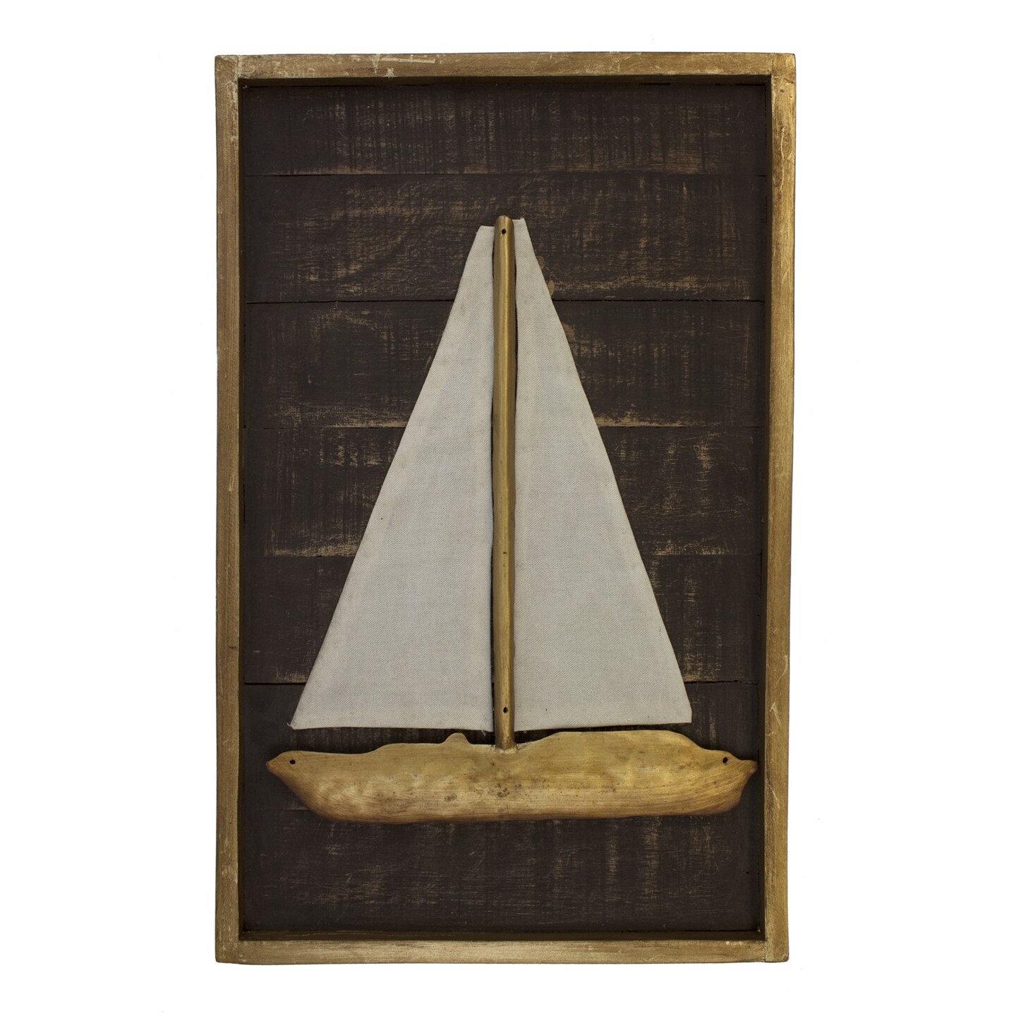 Pine Wood Wall Decor Decoration with Boat