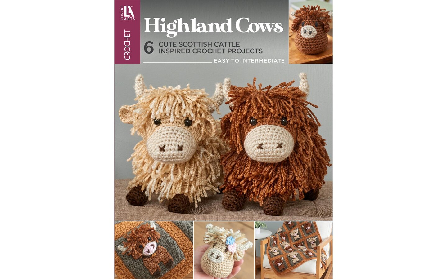 Leisure Arts Highland Cows Crochet Bk