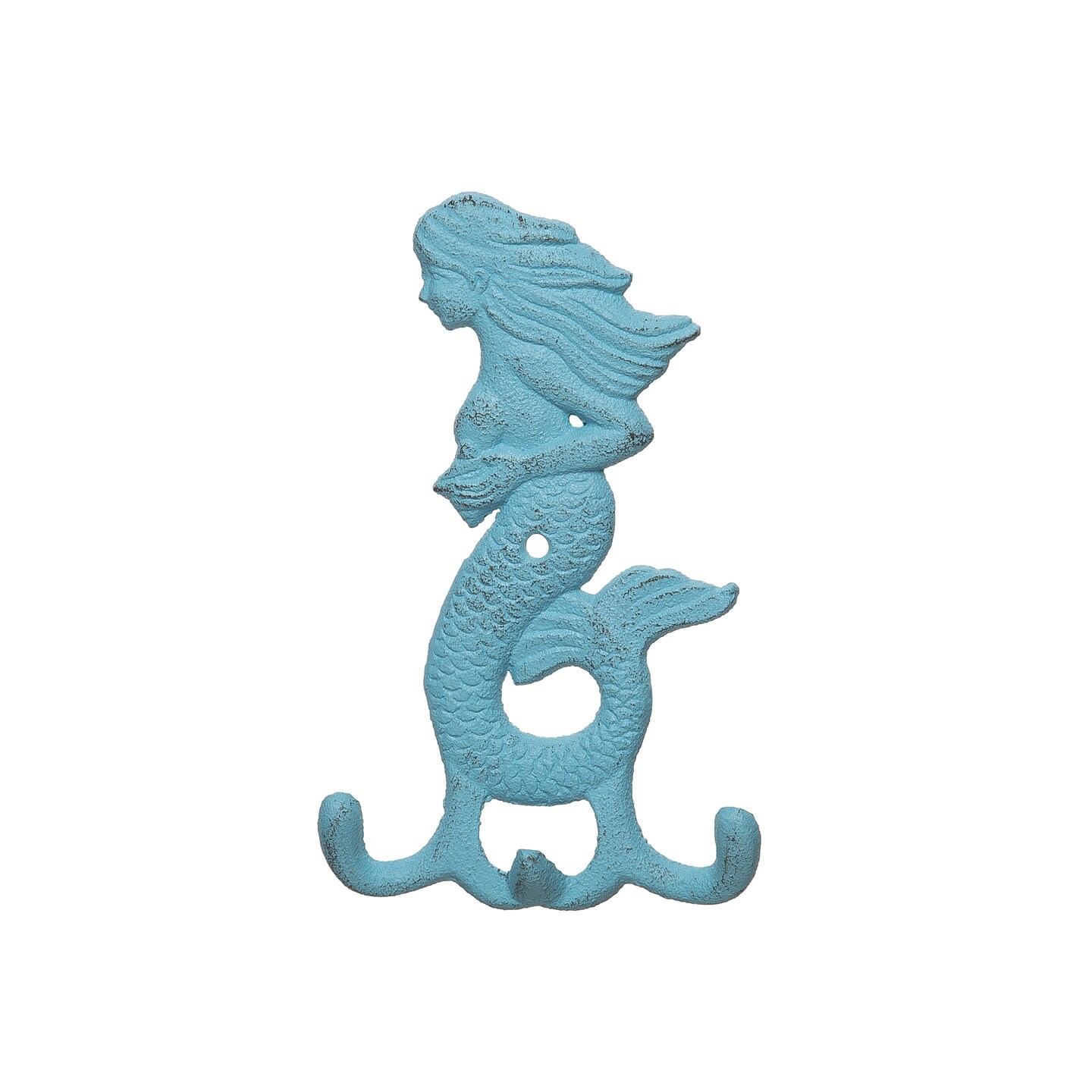 Light Blue Triple Mermaid Hanger/Hook 6.3 x 0.98 x 3.15 Inches.