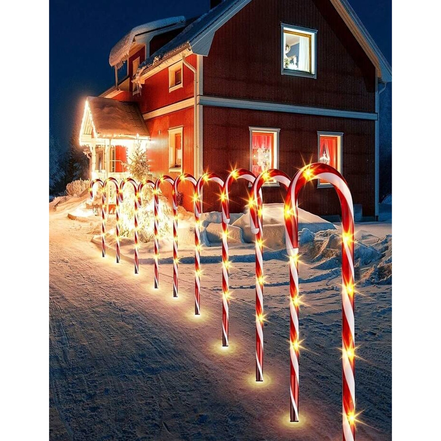 Candy Cane Solar Lights