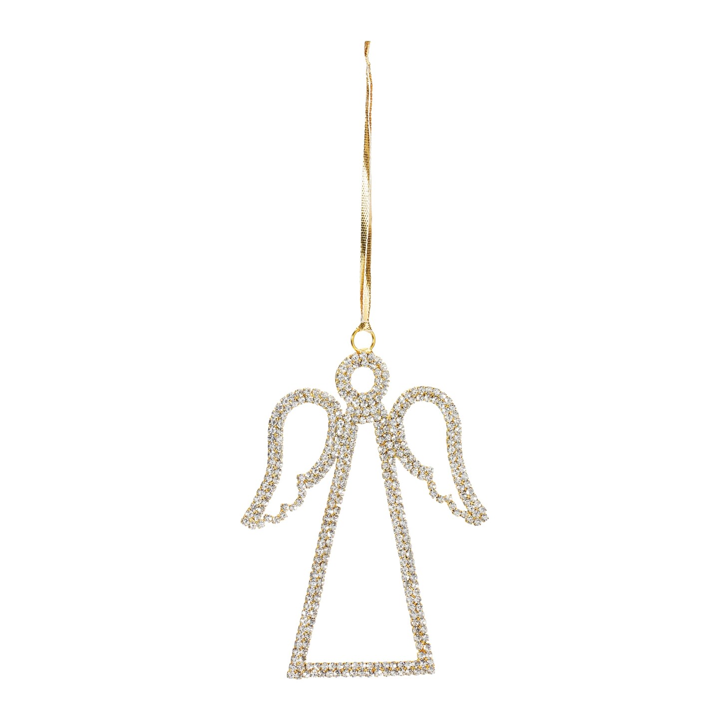 Melrose Club Pack of 12 Jeweled Angel Outline Christmas Ornaments 5.25"