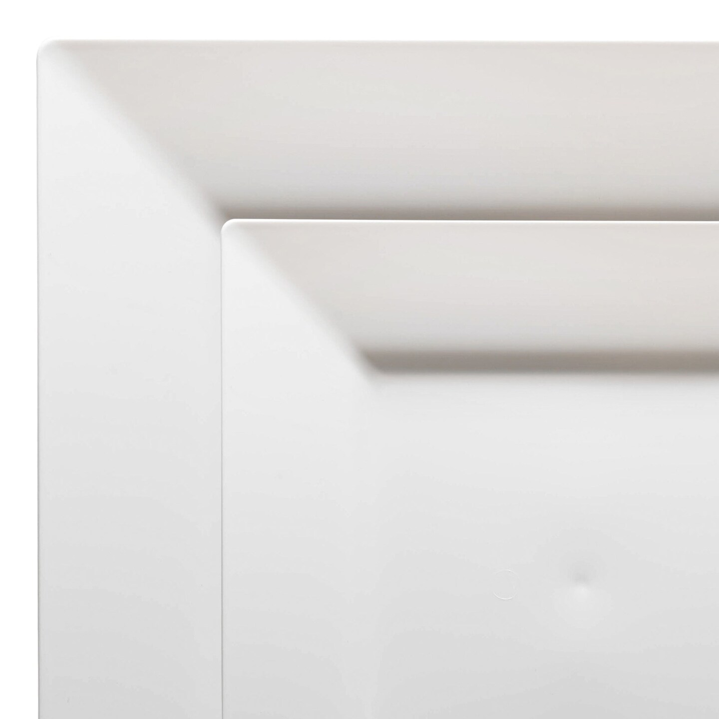 White Square Plastic Plates Dinnerware Value Set (120 Guests)