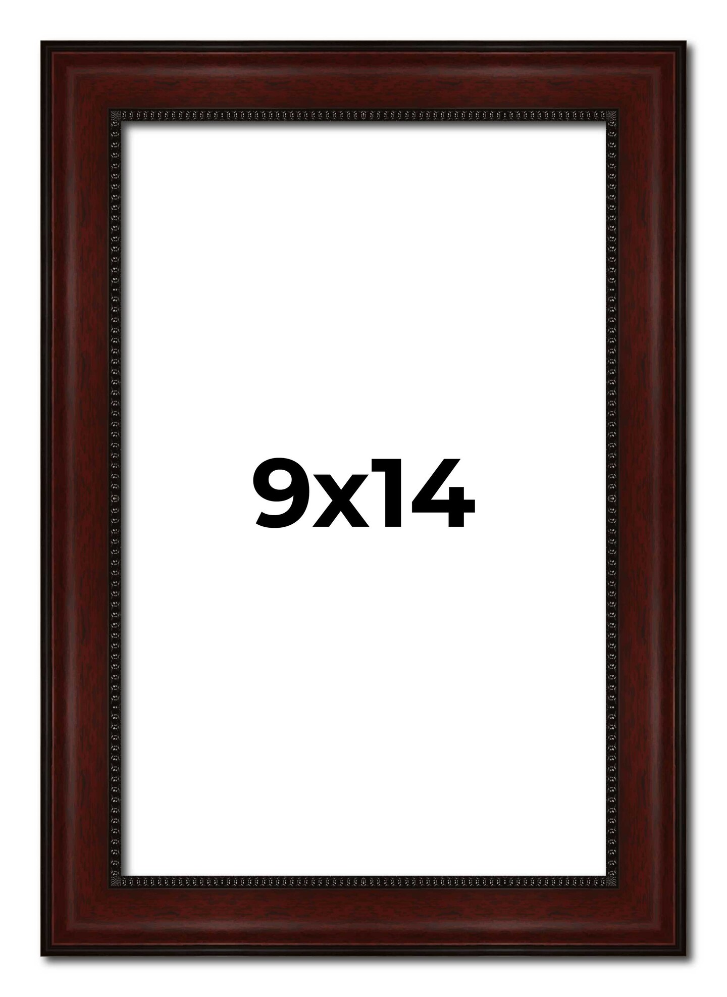 Photo Size Distressed Brown Picture Frame - UV Acrylic, Foam Board Backing, Hanging Hardware