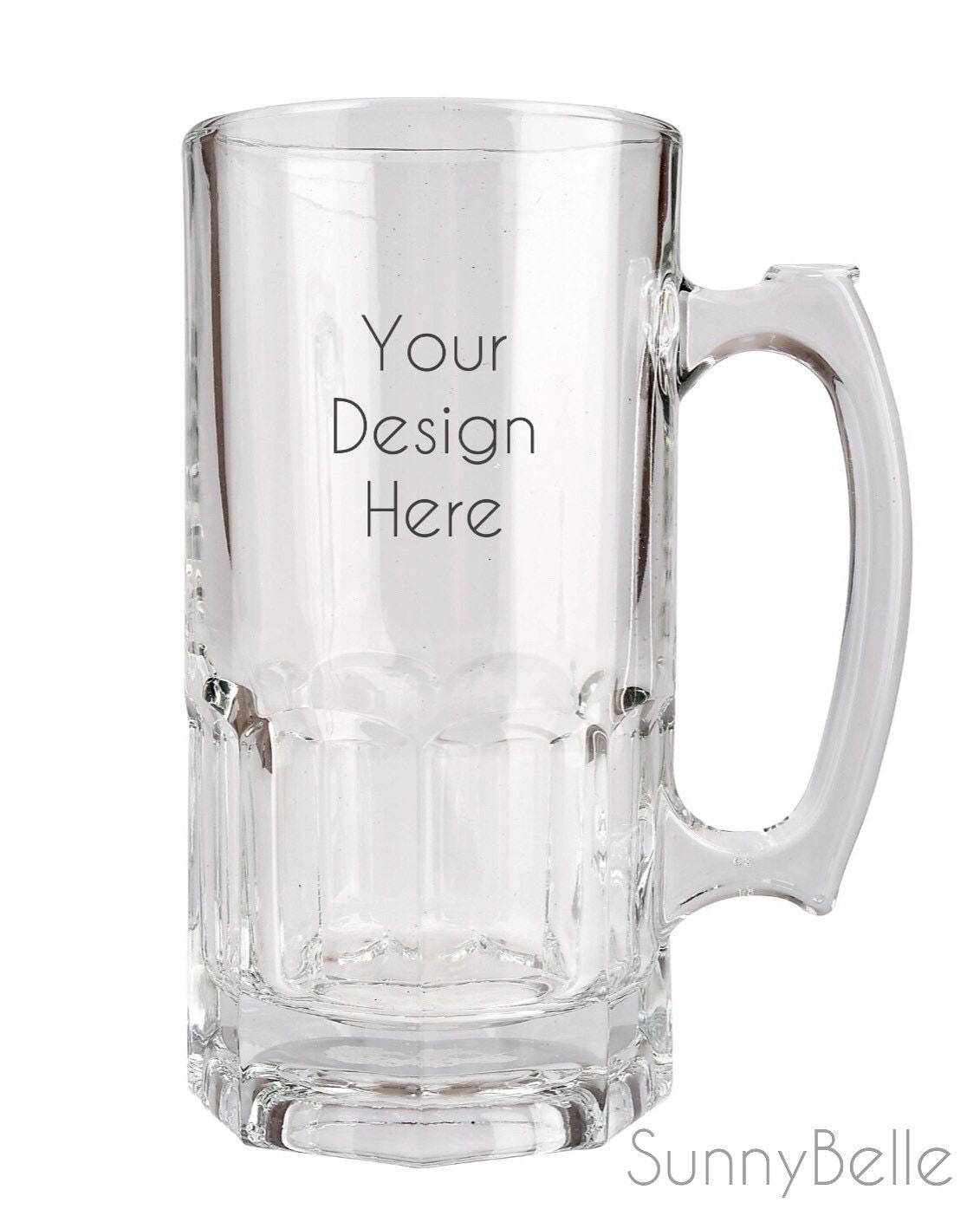 Custom Etched Glass 34oz Beer Mug Gift | Frosted Glass 34oz Beer Mug |  Personalized Glass Beer Mug | Groomsman Gifts | Birthday Gift | MakerPlace  by Michaels