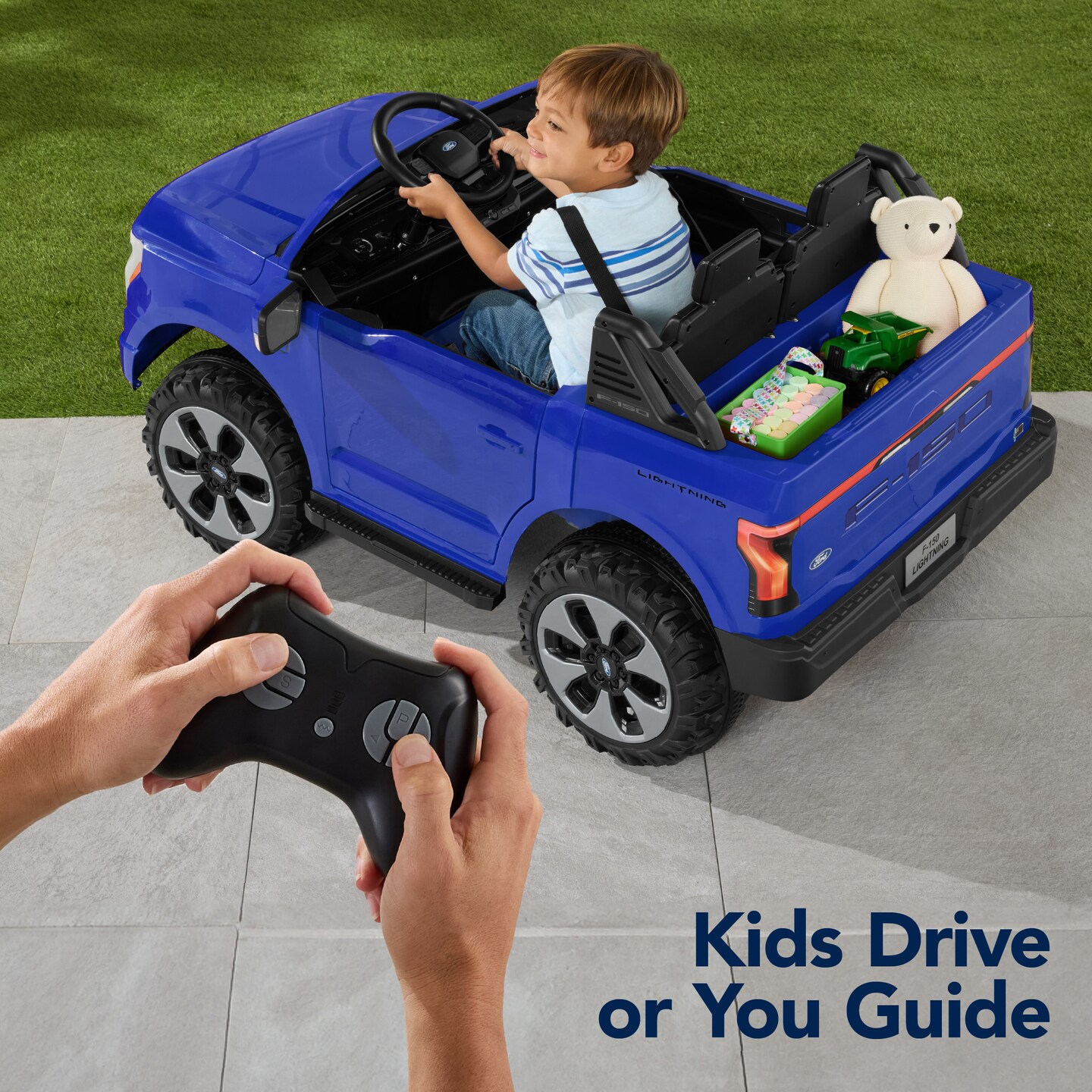 Best Choice Products Kids 24V Ride On Truck Officially Licensed Ford Lightning w/ Remote, LED Lights, 2 Speeds
