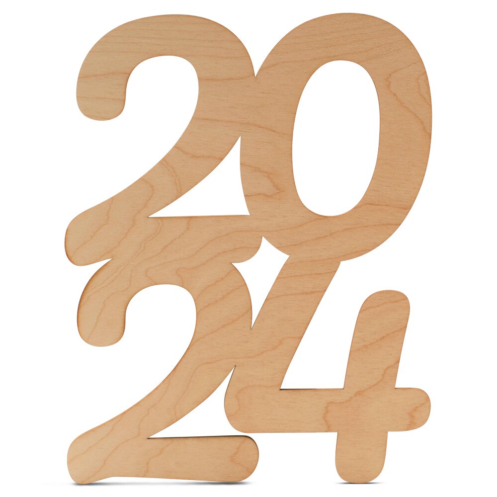 New Years Wood 2024 Cutout,&#xA0;From 12&#x22;- 24&#x22;, Door Hangers| Woodpeckers