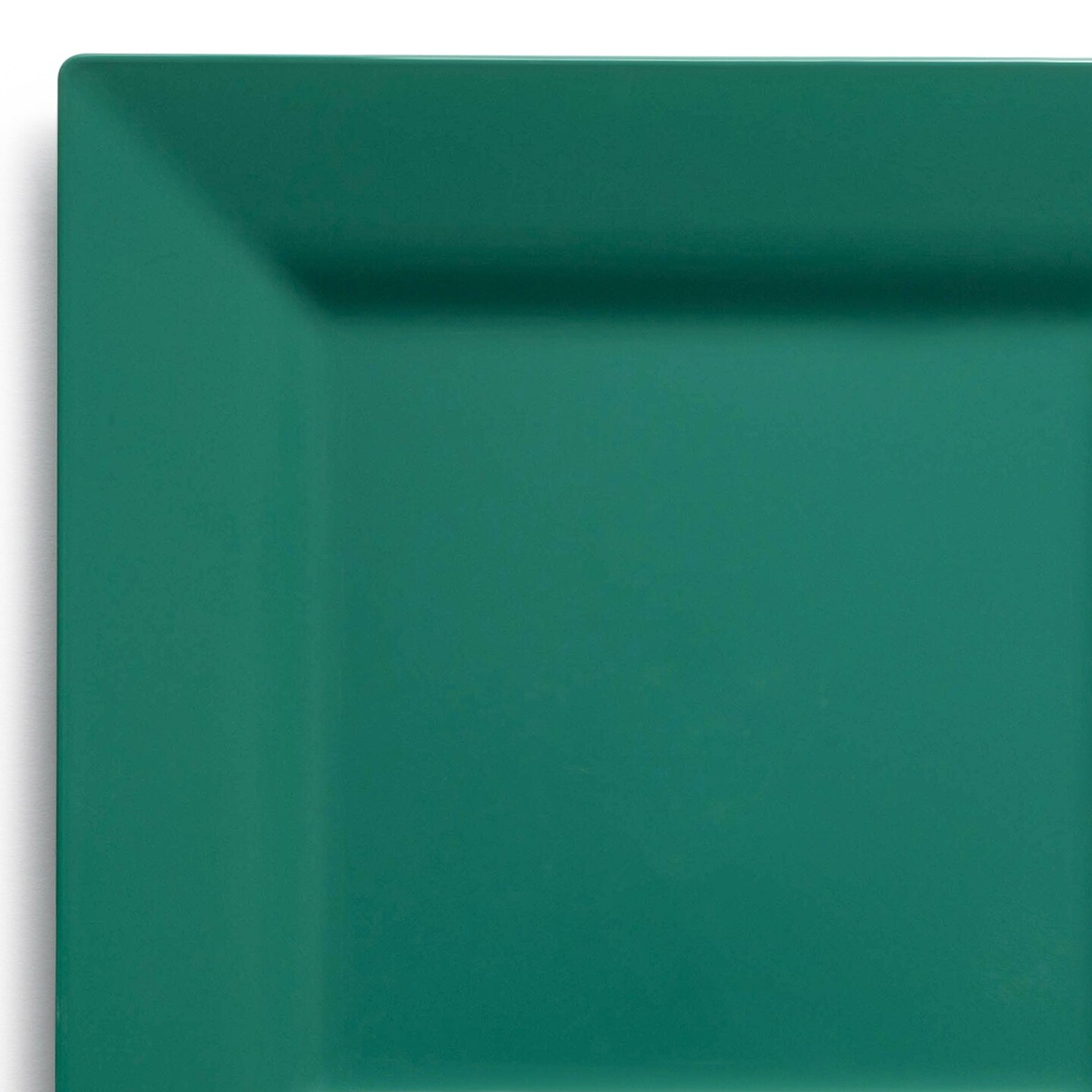 Hunter Green Square Plastic Dinner Plates - 9.5" (120 Plates)