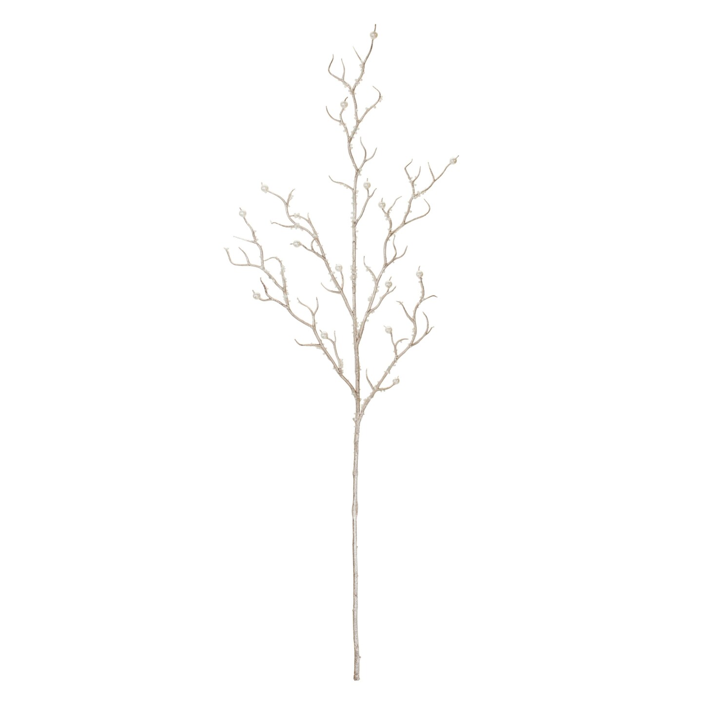Melrose Beaded Pearl Artificial Christmas Twig Sprays - 39.25&#x22; - Set of 2