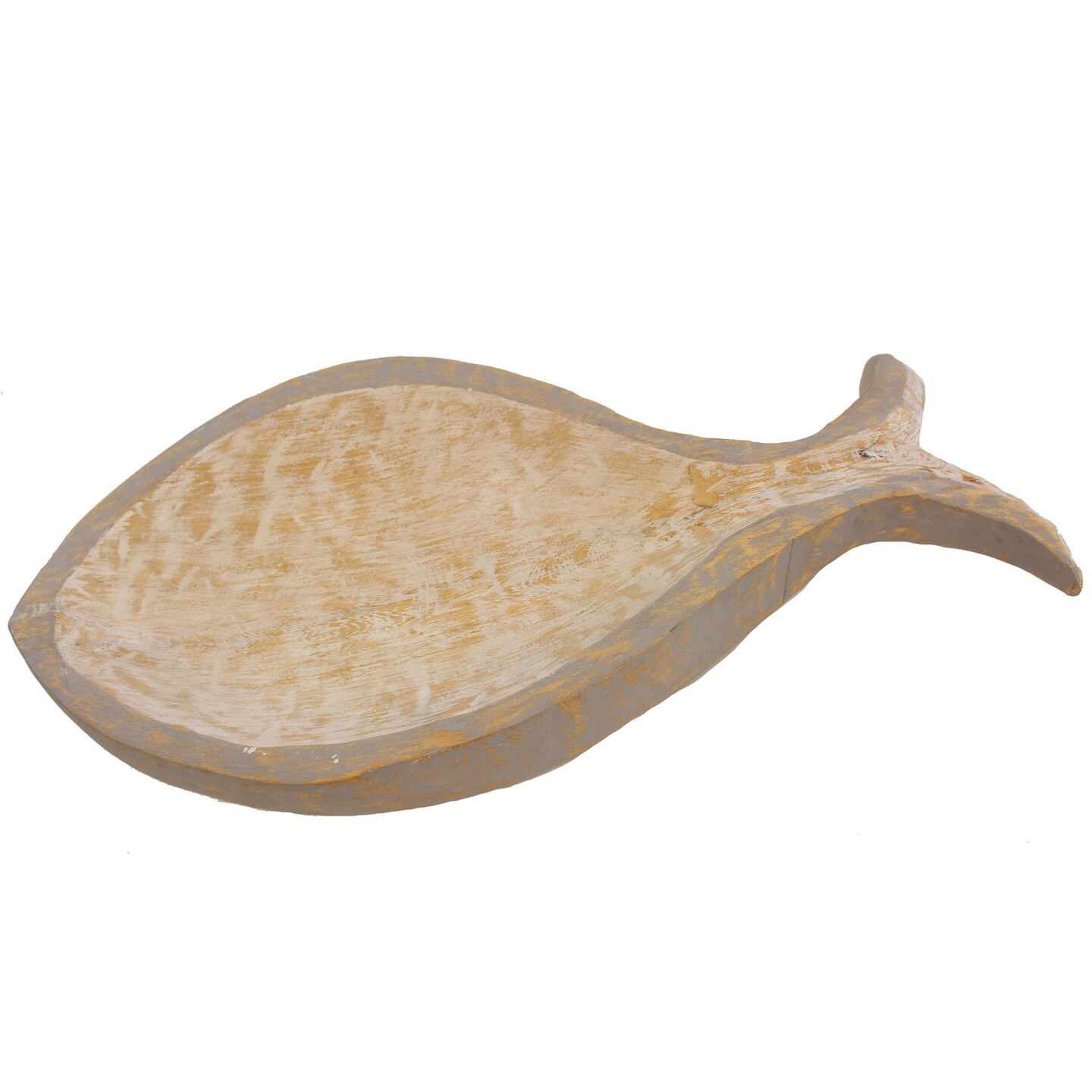 White Mango Wood Fish Bowl