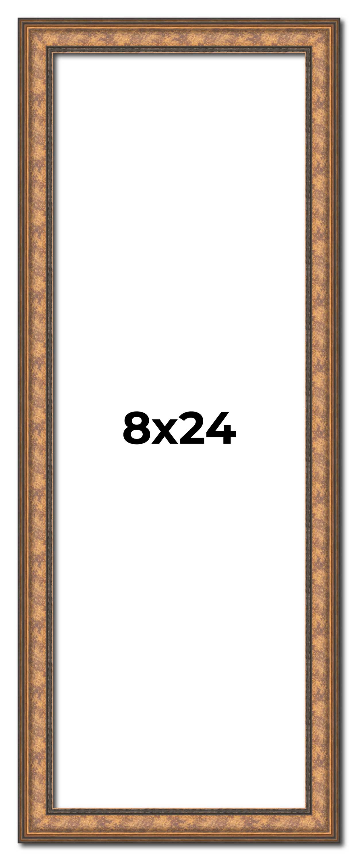 Panoramic Slim Profile Gold Picture Frame - UV Acrylic, Foam Board Backing, Hanging Hardware