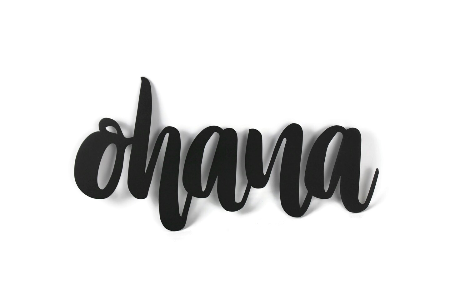 ohana Metal Script Word Sign 13.8 to 17.75 Inches Wide