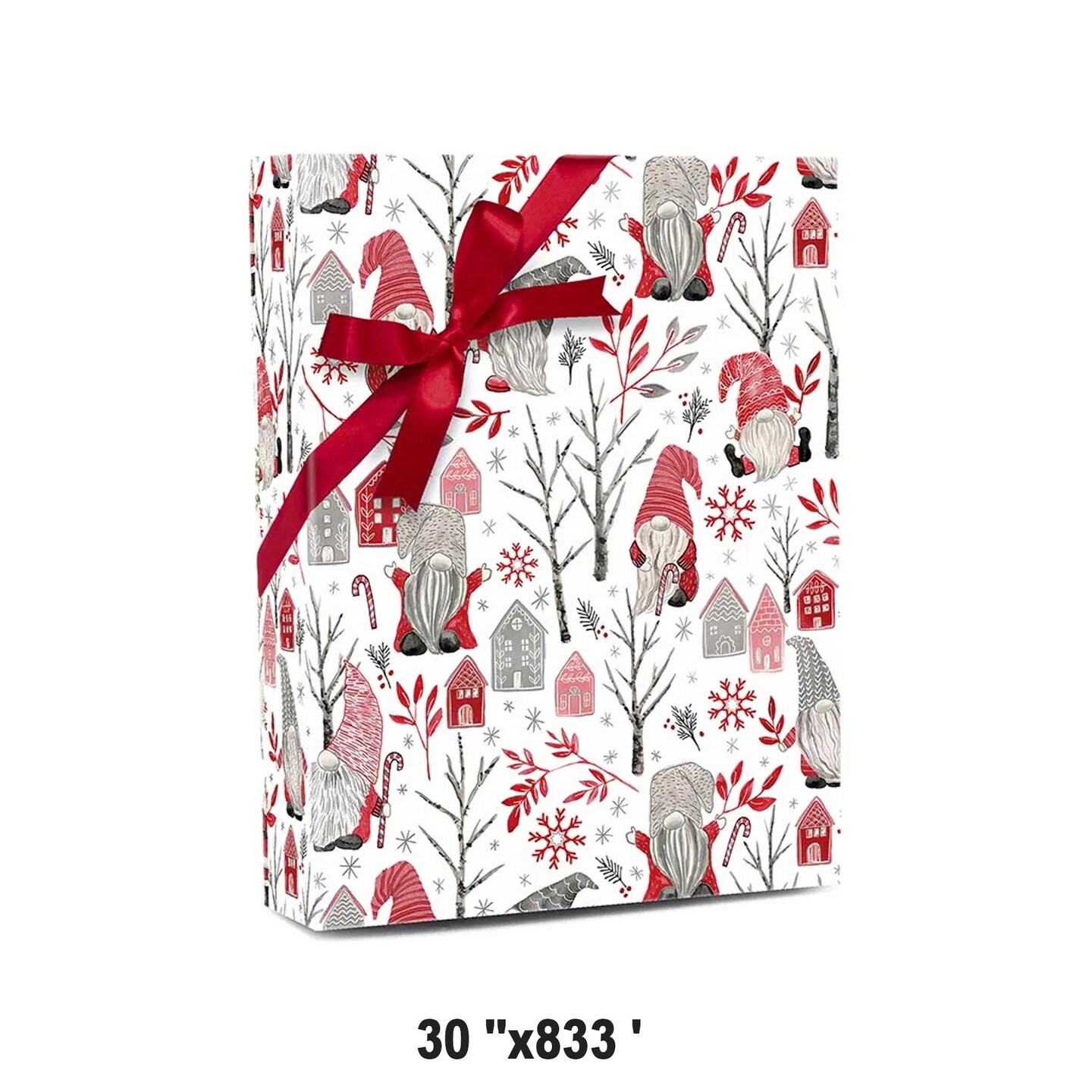 Christmas Gnomes Wrapping Paper 30 &#x27;&#x27;x833 &#x27;