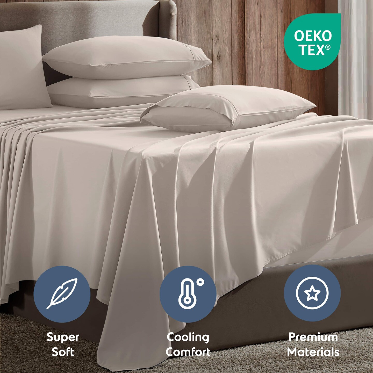 Nestl 6 PC Extra Deep Pocket Sheet Set